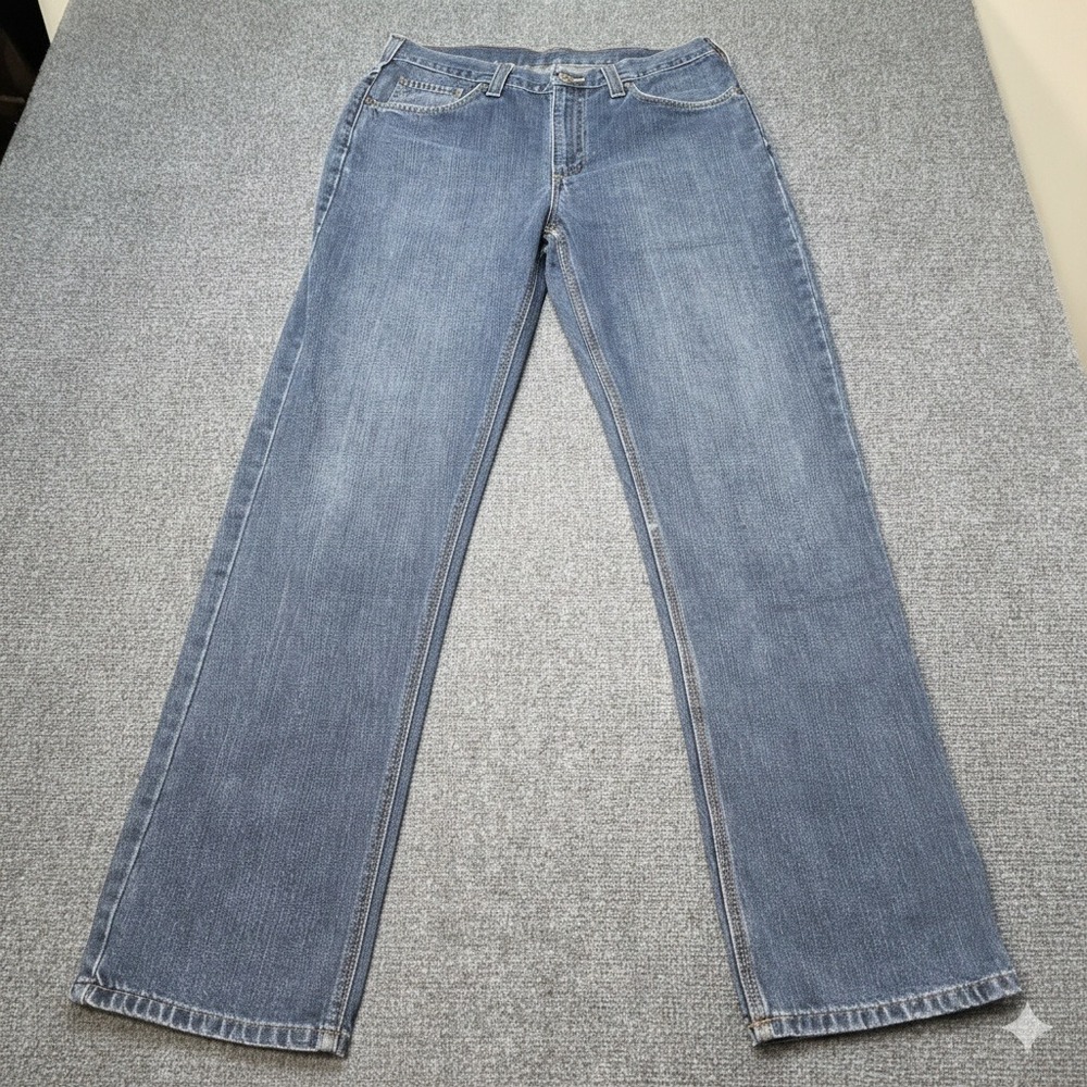 Carhartt Men's Relaxed Fit Straight Leg Jeans Blue‎ Denim Work Pants 34 x 34